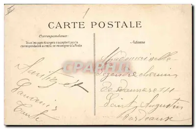 A Auvergne pitoresca — A proposta de casamento — Editor E.D. n° 4954 — Verso
