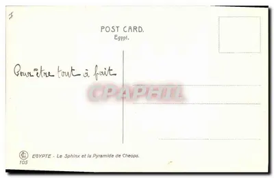 Egipt - Sphinx i Piramida Cheopsa — 105 — Rewers