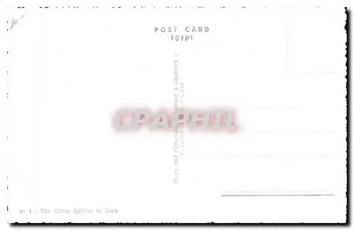 Der Sphinx von Giza — Ägypten — Verlag Landrock & Landrock, Nr. 1 — Rückseite