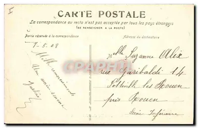 Rouen - Pałac Sądowy. Sala Trybunału — E. D. n°351 — Rewers