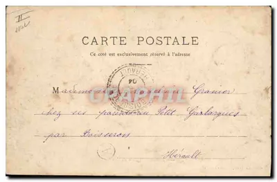 Rodez — Palais de Justice — éditeur Garel aîné, Bazar, Clermont-Ferrand — Achterkant
