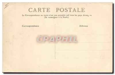 Riom - Vista del giardino del Palazzo di Giustizia e Statua di Michel de l'Hôpital — L'Auvergne, editore M.T. n° II — Verso