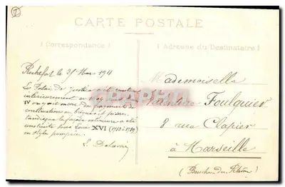 La Rochelle — O Palácio de Justiça — B.L.L.R. — Verso
