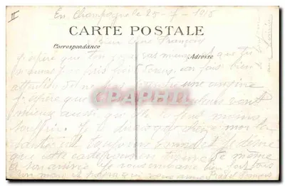 Huiiron — Rua descendente — Batalha da Marne (do 6 ao 12 Set. 1914) — O J. — A. Gumbler, Saint-Dizier — Verso