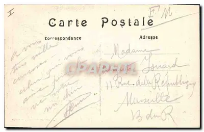 Villioite — Ruínas após a Batalha da Marne (6 ao 12 Setembro 1914) — Reprodução proibida, edição St-Hizier — Verso