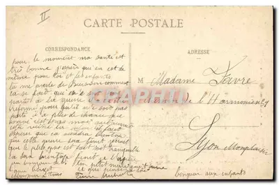 Baccarat - Angolo tra la Rue des Ponts e la Grande-Rue bruciata dai Tedeschi il 25 agosto 1914 — Imp. A. Barbier Nancy - Cliché P. Sauveur — Verso