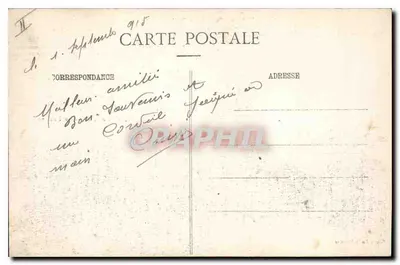 Ruine di un villaggio lorrain — appello alla vendetta — cliché Emile Fournier — Verso
