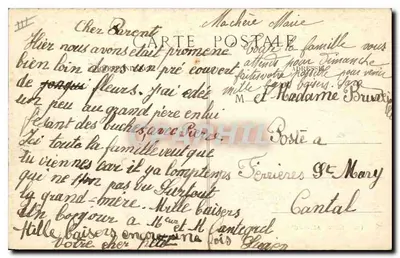 A Antiga Auvergne — 751. Um Dia de Festa no Village — Pierre Malroux, lib.édit., Aurillac — Verso