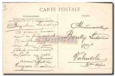 Piekny krajobraz Auvergne — Pieśń Auvergne — wydawca nieznany, nr serii 3195 — Rewers