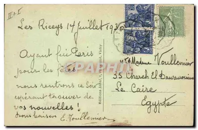 Dança tradicional na Auvergne — A Auvergne Pittoresca — Edições Idéal, n°170 — Verso