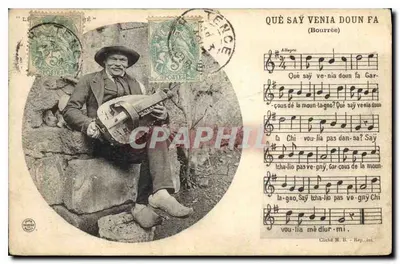Músico com mandolina — Bourrée — Editor M. B. - Rep. int.