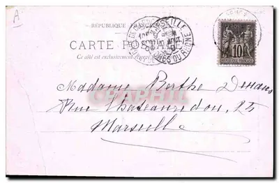 Auvergne — La Bourrée — Éditeur: Modèle Depost, rue de l'Écu, Clermont-Ferrand — Achterkant