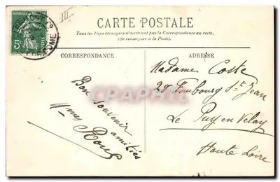 La Bourrée — Tipi d’Auvergne — LL. — n°20 — Verso