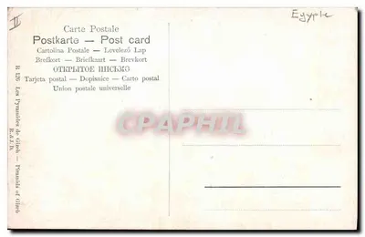 Piramidy w Gizie — Egipcja — R.A.T.D. nr 128 — Rewers