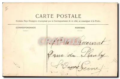 Versailles — A Prefeitura — P. HELMUNBER & Cie, fot. Nancy — Verso