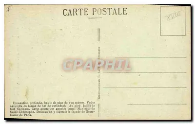 A Gruta Sarrazine — Nans-sous-Sainte-Anne (Jura) — Sítios Pitorescos da Franche-Comté, n°149 — Verso
