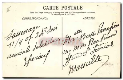 Sassenage — Het binnenste van de Cuves. Het water dat uit het meer komt. — Papeterie des Alpes, Eug. Robert, Grenoble — Achterkant