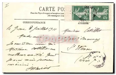Le Dauphiné — Trasa z Bourg-d'Oisans do Grave — Le Saout de la Pucelle — L. L. — Rewers
