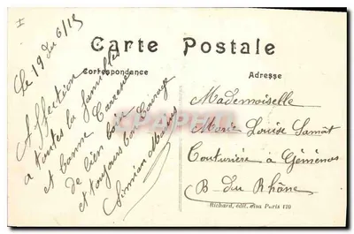 Höhere Elsass — Observatorium Perstenstein über Steinbach, das die Ebene von Cernay überragt — A. R. — Serie 549 — Rückseite