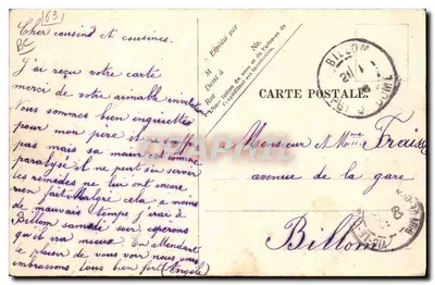 Auvergne — Camponesas — Dirigindo-se ao Mercado — Editor não visível, n° 39 — Verso