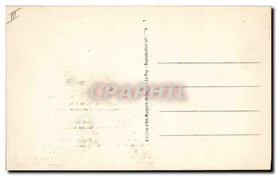 Homem sentado com garrafa — canção local 'Mous Esclos' — Éditions d'Art Margerit-Brihoud, Le Puy — Verso
