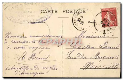A Auvergne — Jovem Auvergnate se dirigindo para a Fonte — editor não identificado, n° 2362 — Verso