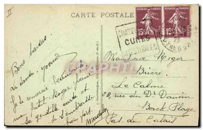 Sr. O Prefeito de Fouilly-les-Bougnats — A Auvergne — editor J. Gouttefanges, n° 1030 — Verso