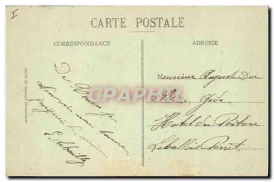 Rouen - Paleis van Justitie — C.F. 381 — Gecombineerde Drukkerij van Nancy — Achterkant