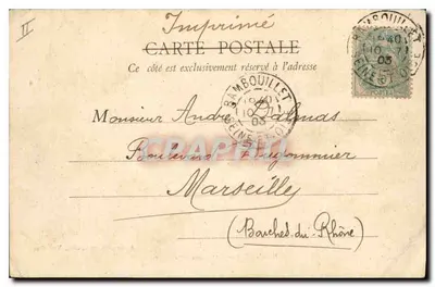 Rambouillet — O Palácio de Justiça — A. Bourdier, impressor-editor, Versailles — Verso
