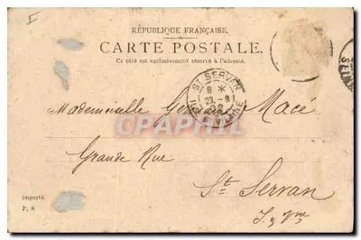 Rouen, Palais de Justice — éditeur P. S. & D. n° 1083 — Verso