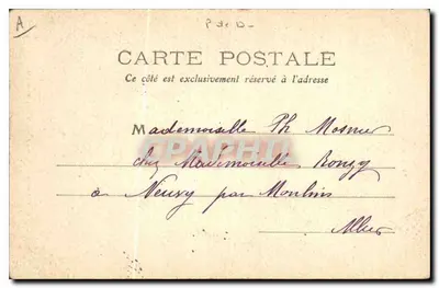 Tipo d'Auvergne — Contadina nei dintorni di Rion — Editore C. C. n°156 — Verso