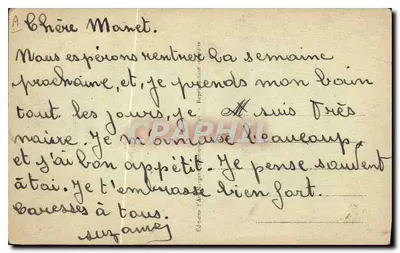 Uma camponesa do Cantal — edições Marquant & Béatrice, n° 6595 — Verso
