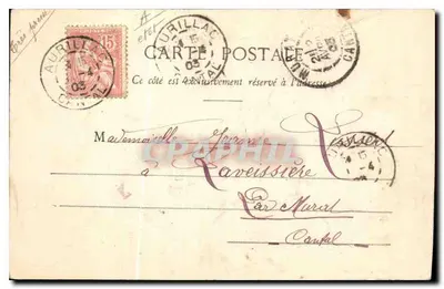 Vendeuse de Crème et de Lait en Auvergne — scène de campagne — Photographie Castanié, Aurillac — Verso