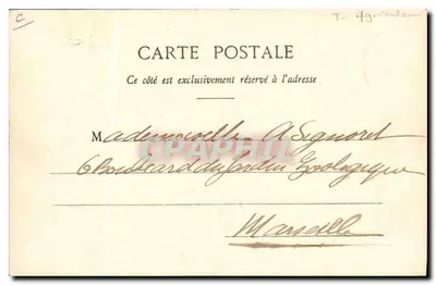 En Bourbonnais — Le Labourage — V. Velu, édit. Moullins — Verso
