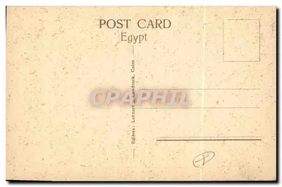 Cairo — As Pirâmides — Lehnart & Landrock, n° 1051 — Verso
