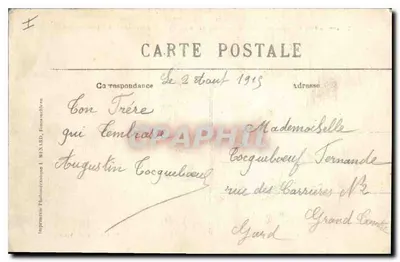 Morains — 6 km de Fère-Champenoise — Conjunto de Casas queimadas pelos Alemães em 8 de Setembro — Batalha da Marne — Setembro de 1914 — Verso