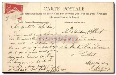 Versailles - A Prefeitura — Coleção das Cartas Meurong, n°68 — Verso