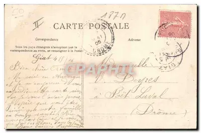 Piekna Auvergne — W drodze na festyn — wydawca L'Auvergne Pittoresque, nr 385 — Rewers