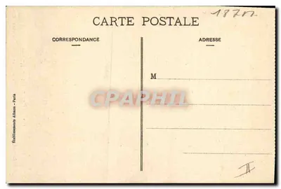 Músico de vielle andimanché para ir à festa de casamento — Tipos e trajes da Auvergne — E. A. — Verso