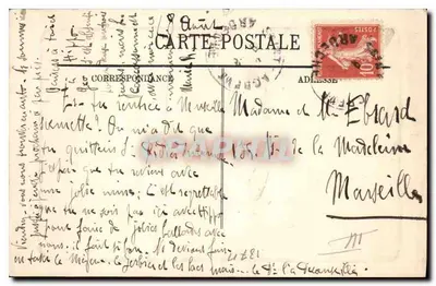 Jogador de Cornemuse — Auvergne — M.B. Le Puy — Verso
