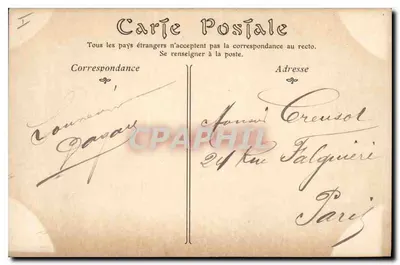 Arcy-sur-Cure — As Grutas, os Fontes Batismal — Editor não identificado, n° de série 17 — Verso