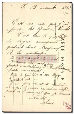 Na Auvergne — 324. Uma Vacherie na Montanha — Étienne Marcenac — Verso