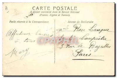 Auvergne — Interior de uma fazenda — editor desconhecido, n°3 — Verso