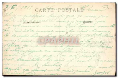 Monchy-près-Arras — Moinho destruído após a captura de dois espionas — J. Courcier, 8 Rue Simon-le-Franc, Paris — Verso