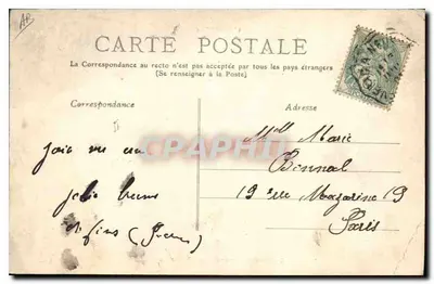 L'Auvergne — Een Bergster en haar Vee — M.T. n°379 — Achterkant