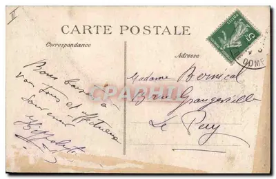 Dwie młode kobiety w strojach tradycyjnych — Auvergne — wydawca nieznany, nr 3508 — Rewers