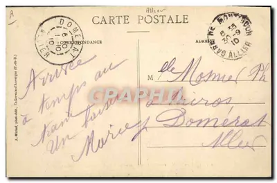 Młode Auvergnaty w Ubraniu Niedzielnym — Kolekcja Auvergne — A. Miret, fot.-wyd., St-Germain-d'Auvergne (P.-dr-D.) — Rewers
