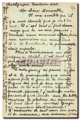Mulher na Auvergne — G. d'O. — n° 1019 — Verso
