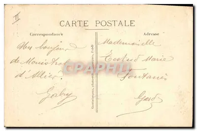 Auvergne — Para w strojach tradycyjnych — G. d'O. nr 1216 — Rewers