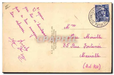 Auvergne — młody Auvergnat — G.d'O — Rewers